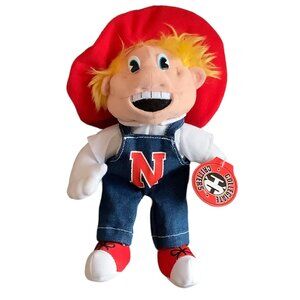 Nebraska Cornhusker Herbie Husker Collegiate Critters Plush Doll Toy 10" Mascot